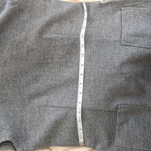 NEW Banana Republic Grey Wool Spandex Poly Lining Dress w Pockets! - Picture 6 of 10